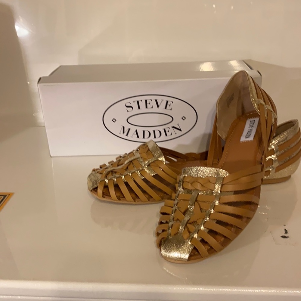 Steve Madden Huarache Tan/Gold
